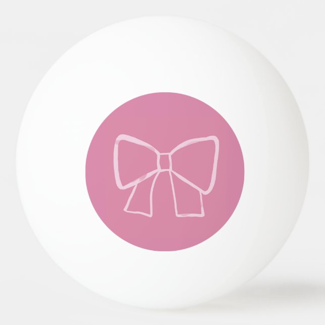 Minimalistisk Rosa Bow Pingisboll (Framsidan)
