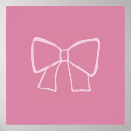 Minimalistisk Rosa Bow Poster