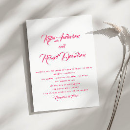 Minimalistisk Rosa Calligraphy Bright Sunset Inspi Inbjudningar