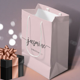 Minimalistisk Rosa - enkelt monogram giftigt skri