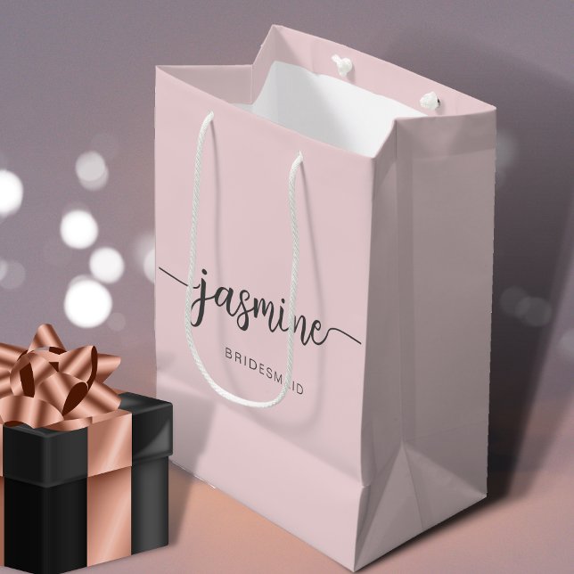 Minimalistisk  Rosa - enkelt monogram giftigt skri (Skapare uppladdad)