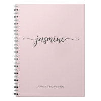 Minimalistisk Rosa Flicka Monogram Namn Skript N