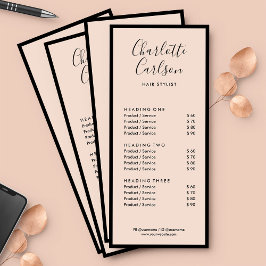 Minimalistisk Rosa för Chic Reklamkort