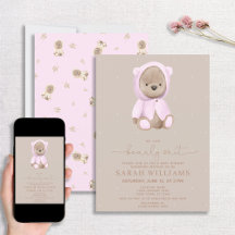 Minimalistisk Rosa för väntetid, babydusch