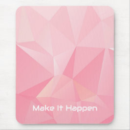 Minimalistisk Rosa Geometrisk Mönster Motivations- Musmatta