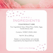 Minimalistisk rosa glitterprick Bakery ingrediense