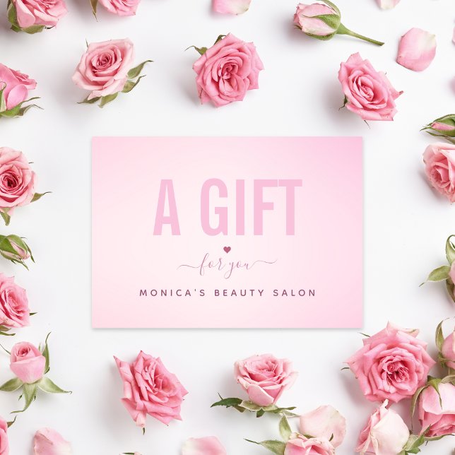 Minimalistisk Rosa Gradient Beauty Salon Spa Makeu (Skapare uppladdad)