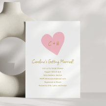Minimalistisk Rosa Heart Kärlek Initialer Möhippa