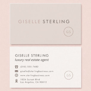 Minimalistisk Rosa i Luxury Real Gods Agent Visitkort
