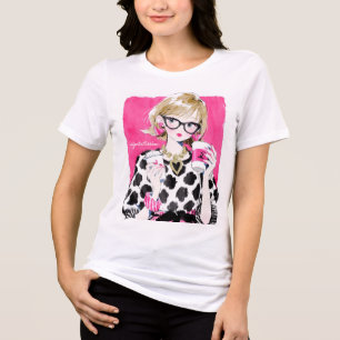 Minimalistisk & Rosa Kaffetjej Grafisk T-Shirt