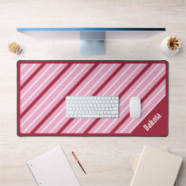 Minimalistisk Rosa med Mörk Red and White Rand