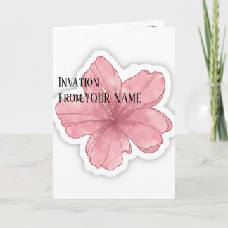 Minimalistisk Rosa Minimalistisk Bröllopsinbjudan Kort