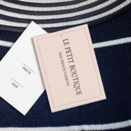 Minimalistisk  Rosa Mode Hanging Pris Märkre Visitkort