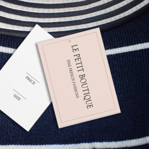 Minimalistisk Rosa Mode Hanging Pris Märkre Visitkort