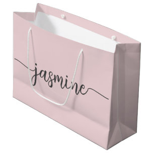 Minimalistisk Rosa Monogram Feminint Skript Stort