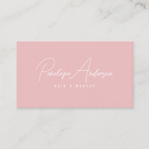 Minimalistisk Rosa Neutralt Boho Chic Modern Beaut Visitkort