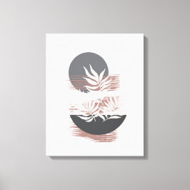 Minimalistisk Rosa och Grått Canvas Wall Art