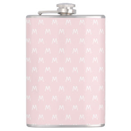 Minimalistisk Rosa och vitt monogram Fickplunta