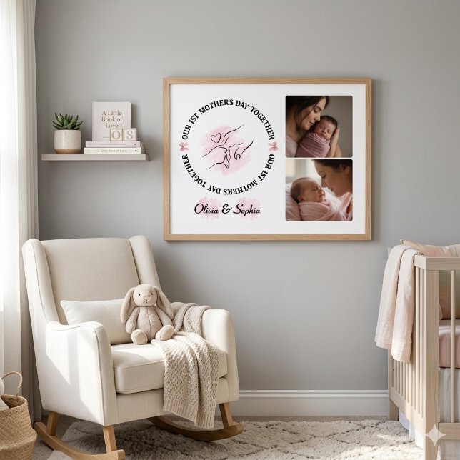 Minimalistisk Rosa Personlig Minnessak För Första  Poster (Skapare uppladdad)