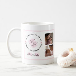 Minimalistisk Rosa Personlig Minnessaker För Först Kaffemugg