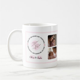 Minimalistisk Rosa Personlig Minnessaker För Först Kaffemugg