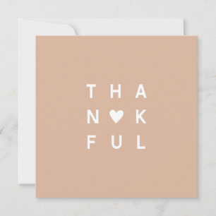 Minimalistisk Rosa Photo Thanksgiving Julkort