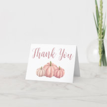 Minimalistisk Rosa Pumpkin Fall Baby Shower