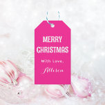 Minimalistisk Rosa Retro God jul Presentetikett<br><div class="desc">Märkre av minimal Rosa Retro God jul Gift</div>