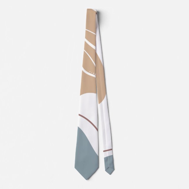 Minimalistisk Rosa Tan och White Neck Tie Slips (Framsida)