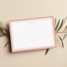 Minimalistisk  Rosa två Gräns Monogram
