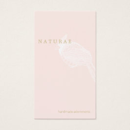 Minimalistisk Rosa vid kardinalillustration Visitkort