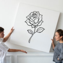Minimalistisk roslinjekonst Elegant blomsterdesign