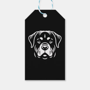Minimalistisk Rottweiler-ansiktsdesign � Djärv lin Presentetikett