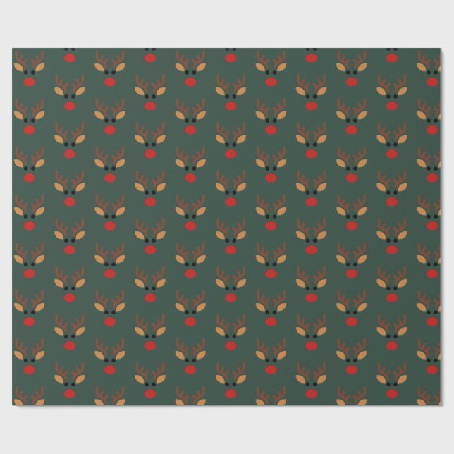 Minimalistisk Rudolf Ren Presentpapper (Platt)