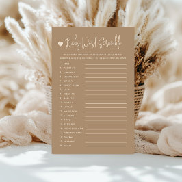 Minimalistisk rund Gender avslöjar Baby Ord-skanda
