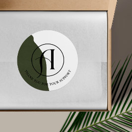 Minimalistisk rund logotyp företagsdekal runt klistermärke