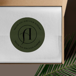 Minimalistisk rund logotyp företagsförpackningsdek runt klistermärke