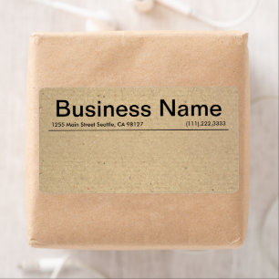 Minimalistisk Rustic Kraft Small Business Shipping Fraktsedel