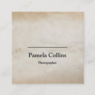 Minimalistisk Rustic Simple Elegant Kraft Papper Fyrkantigt Visitkort