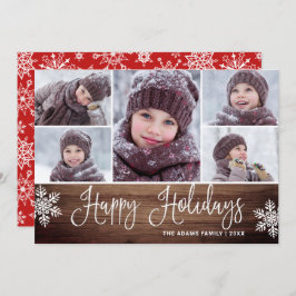 Minimalistisk Rustik jul 5 PHOTOS Hälsning Julkort