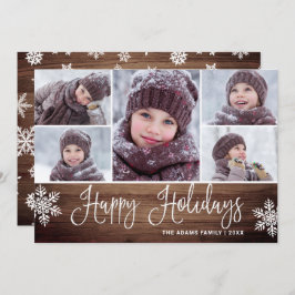 Minimalistisk Rustik jul 5 PHOTOS Hälsning Julkort