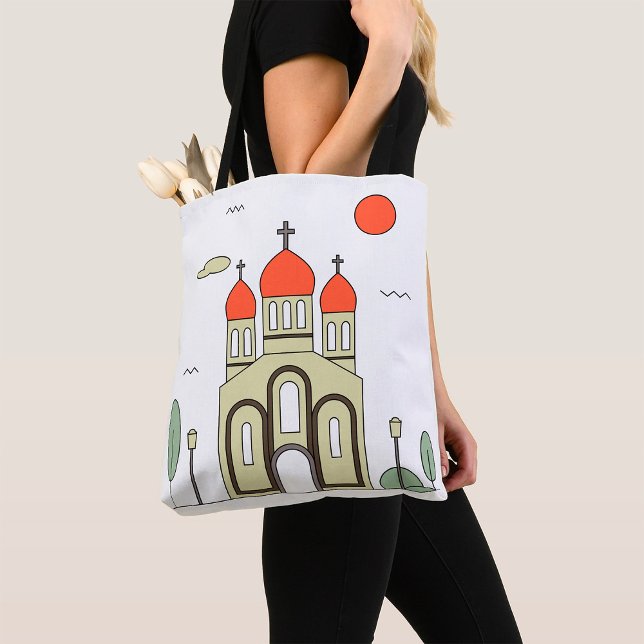 Minimalistisk rysk-ortodoxa kyrka tygkasse (Skapare uppladdad)