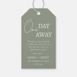 Minimalistisk sage en dagars daglig repetitionsmid presentetikett