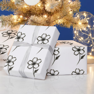 Minimalistisk Sakura - Blommar för Bläck-Brush Che Presentpapper
