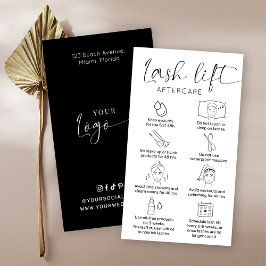 Minimalistisk salon Eyelash Hiss & Tint After Care Visitkort