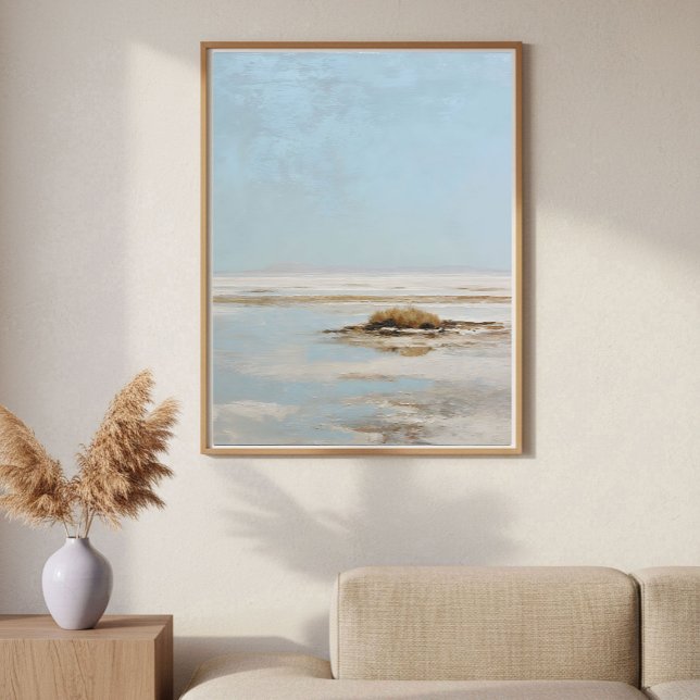 Minimalistisk Salt Flats Abstrakt Landskaps Konst Poster (Skapare uppladdad)