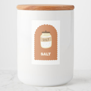 Minimalistisk saltförvaring Modernt kök Mat Etikett