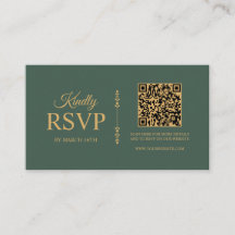 Minimalistisk salviagrön bröllops-RSVP-kort