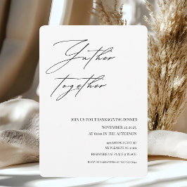 Minimalistisk samlingsplats tillsammans Thanksgivi Inbjudningar