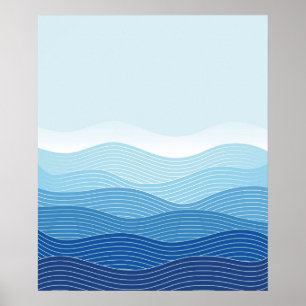 Minimalistisk sammansättning för Vinkar Abstrakt Poster